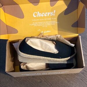 Black Espadrille Flats